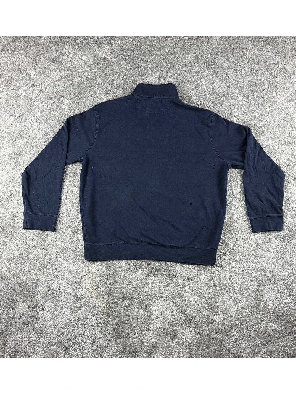 Polo Ralph Lauren Quarter Zip Pullover Navy Blue Size Large Cotton